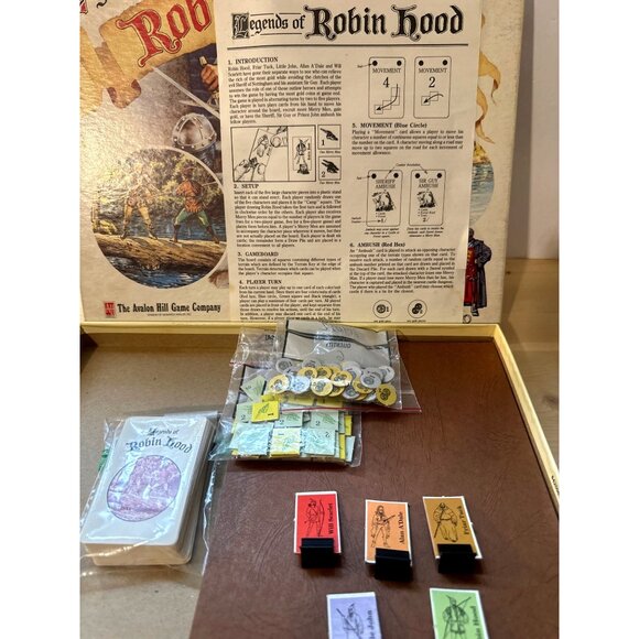 Legends Of Robin Hood Board Game Avalon Hill 1991Complete Fantasy Adventure - Picture 4 of 8